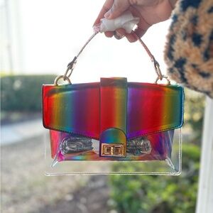 Rainbow Holographic Handbag